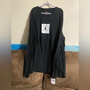 NWT Nike Air Jordan Long Sleeve Black T-shirt Size 4XLT